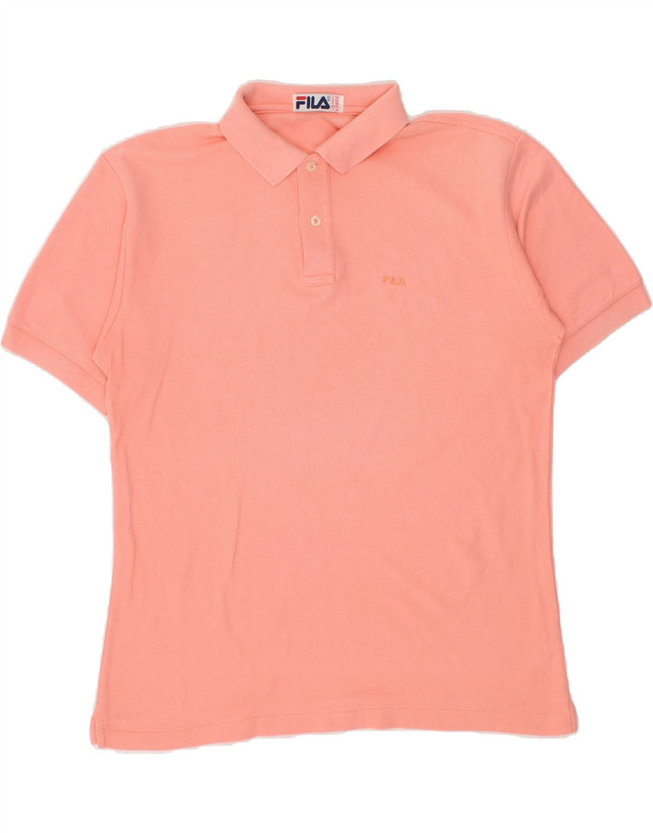 FILA Mens Polo Shirt IT 50 Medium Pink Cotton Vintage Fila and Second-Hand Fila from Messina Hembry 
