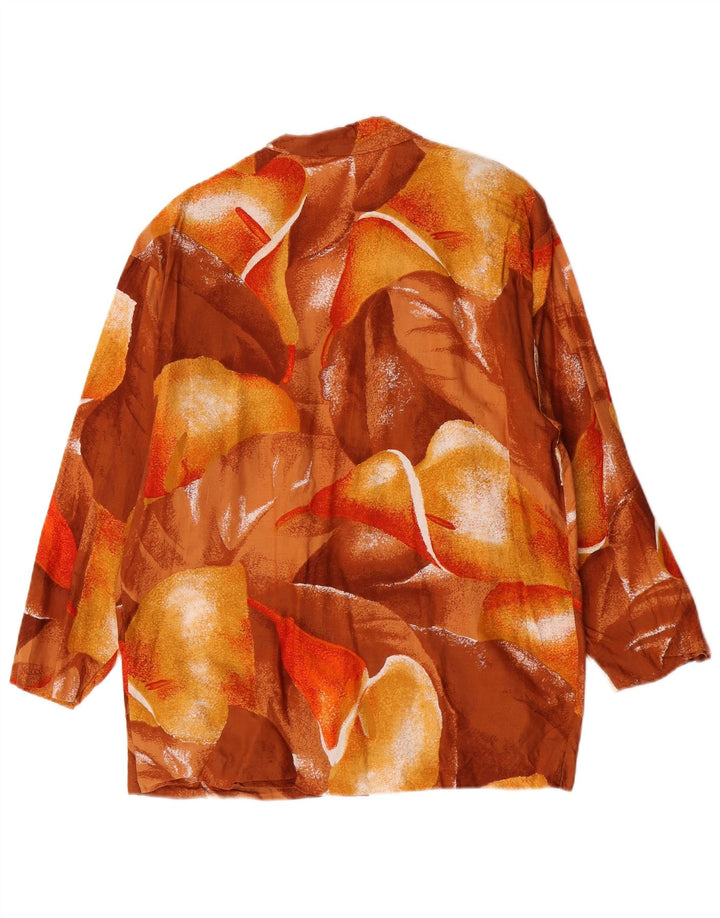 Giacca blazer da donna a 1 bottone Rene IT 44 Marrone medio floreale