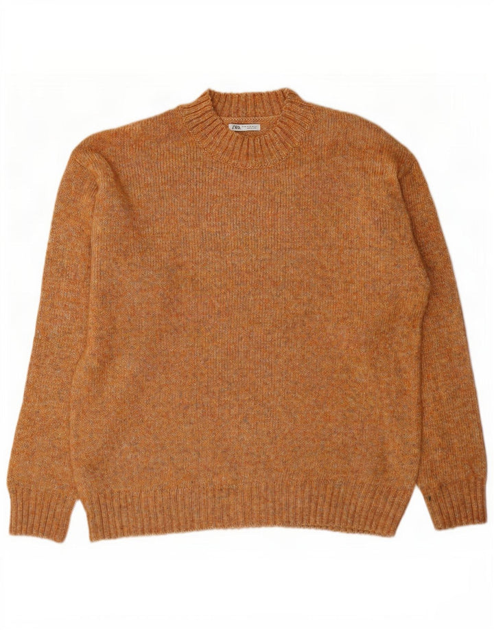 Maglione maglione girocollo da uomo Zara XL marrone screziato
