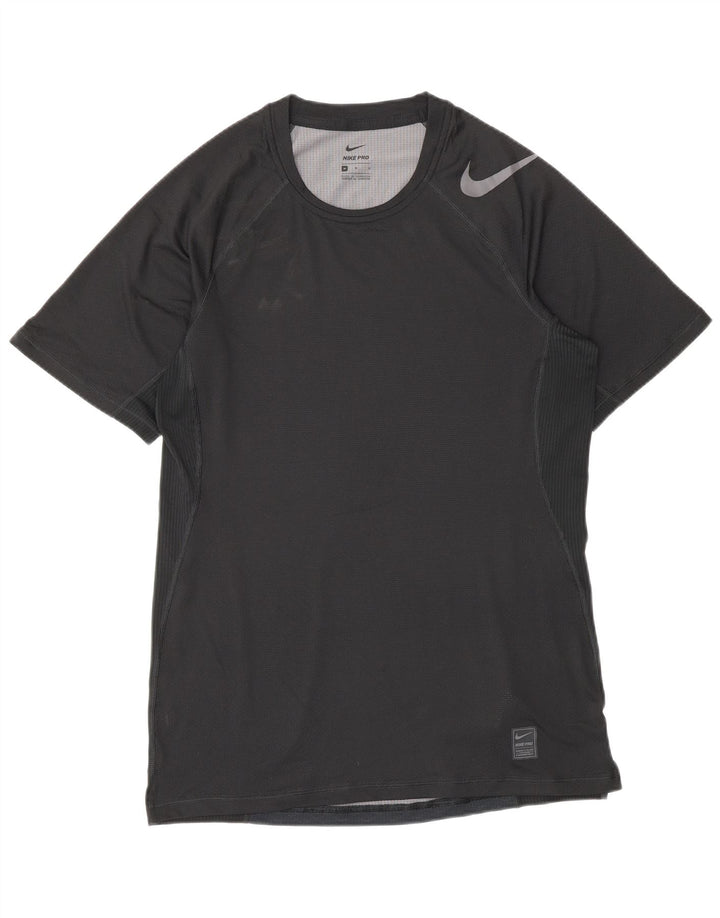 T-shirt da uomo Nike Top media nera in poliestere