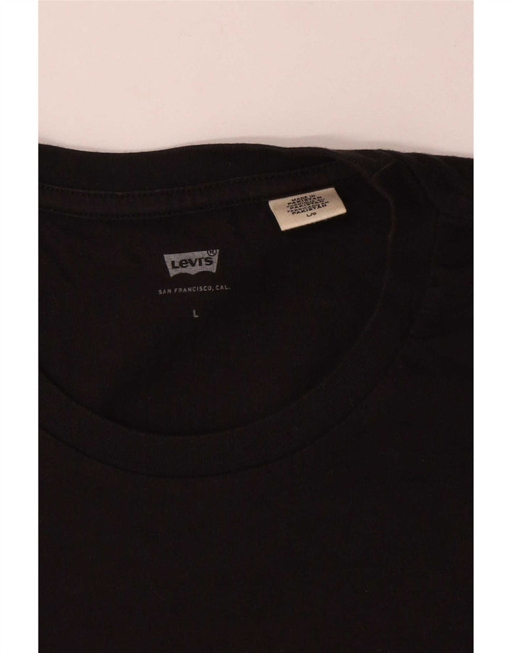 T-shirt grafica da uomo Levi's Top grande in cotone nero