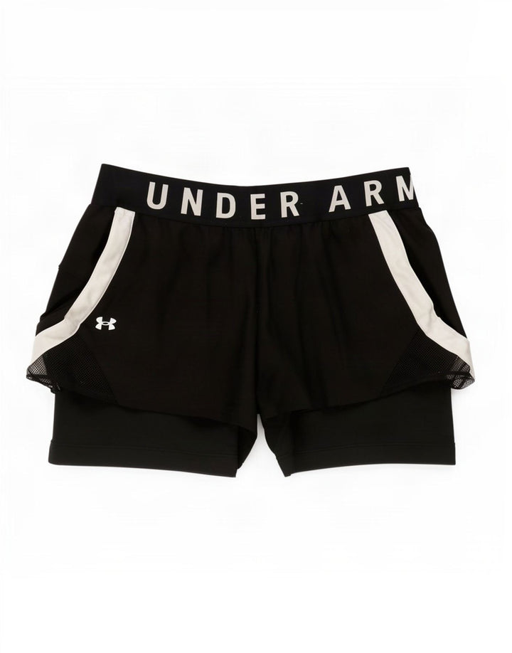 Pantaloncini sportivi grafici da donna Under Armour UK 14 poliestere nero medio