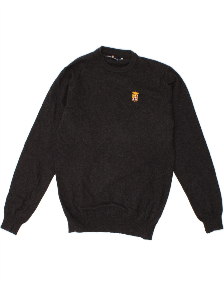 MARINA MILITARE Womens Crew Neck Jumper Sweater UK 14 Medium Grey Vintage Marina Militare and Second-Hand Marina Militare from Messina Hembry 