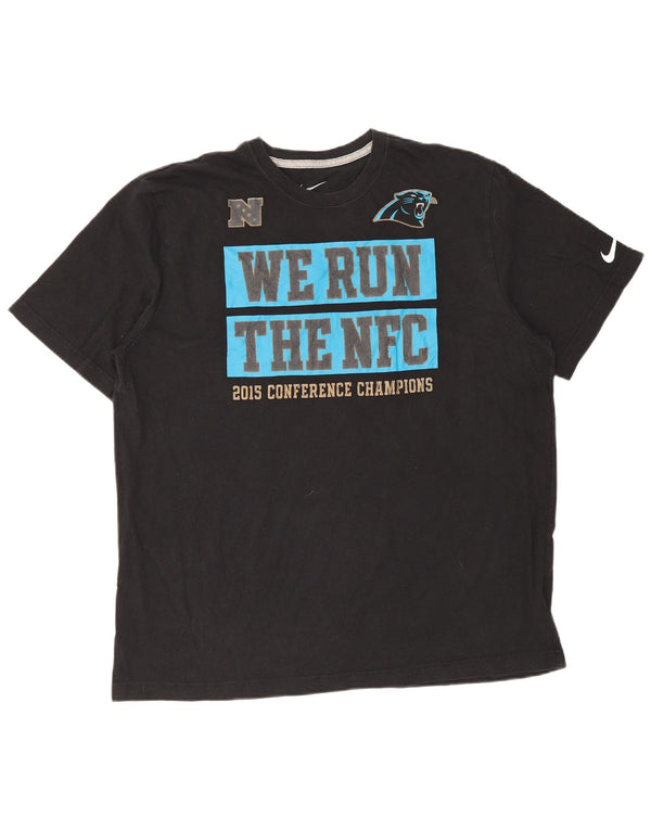 T-shirt grafica Nike Carolina Panthers Regular Fit da uomo XL in cotone nero
