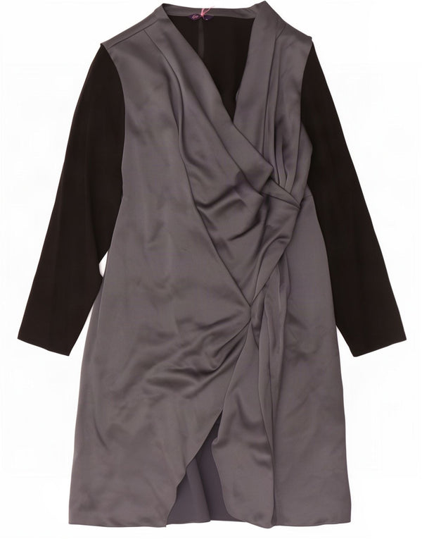 Abito a trapezio da donna Marks & Spencer UK 24 4XL Colorblock argento