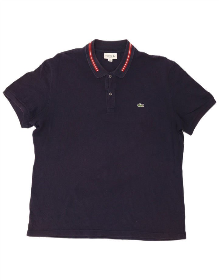 Polo da uomo Lacoste taglia 7 2XL cotone blu navy