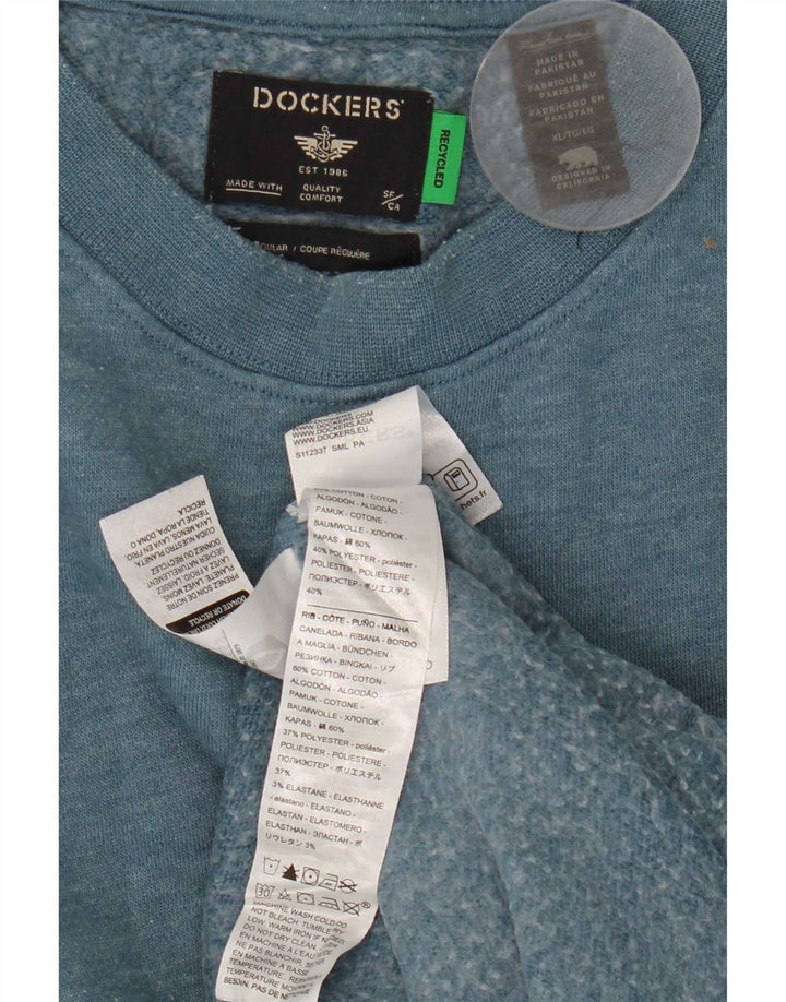 Felpa da uomo Dockers maglione XL in cotone blu
