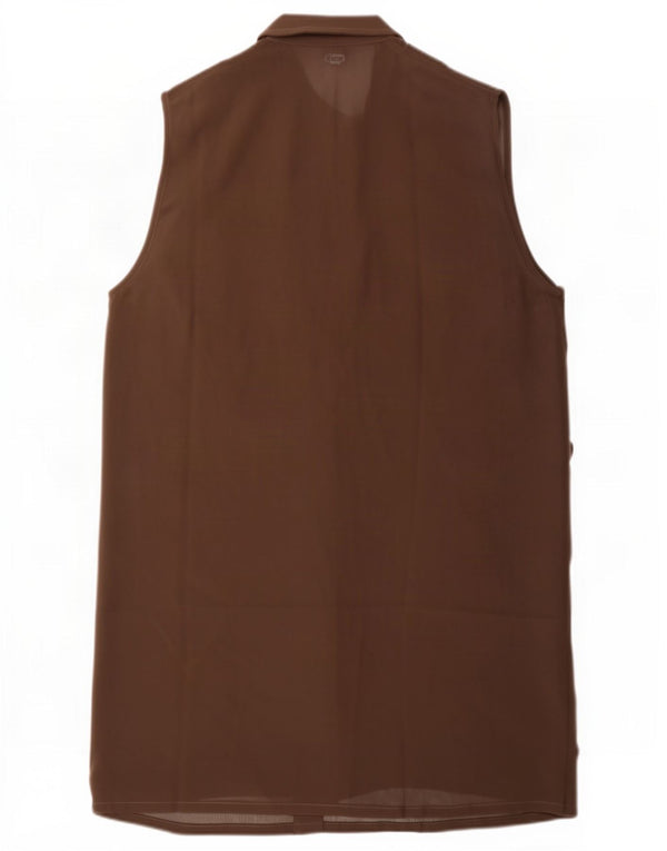 Camicetta trasparente senza maniche da donna Colmar UK 16 Large Marrone
