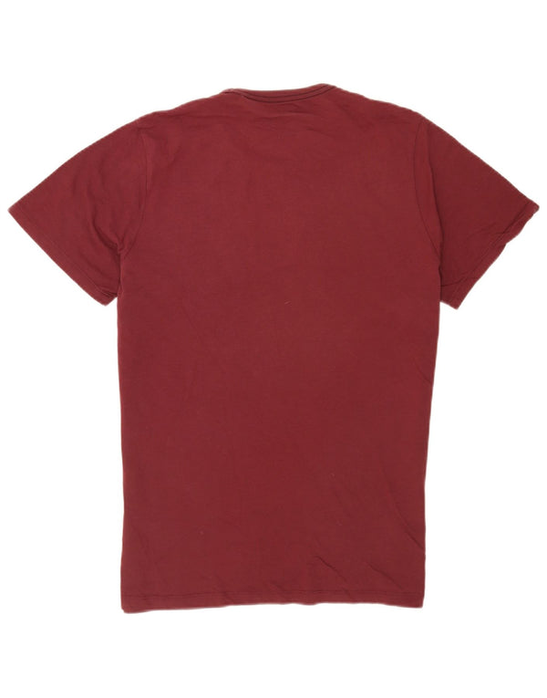 T-shirt grafica da uomo Jack & Jones Top grande in cotone bordeaux