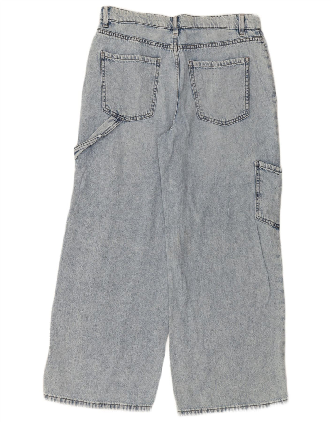 Jeans Marks & Spencer da donna cargo a gamba larga UK 12 medio W32 L28 blu