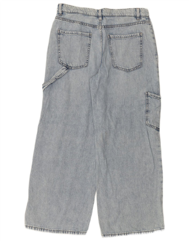 Jeans Marks & Spencer da donna cargo a gamba larga UK 12 medio W32 L28 blu
