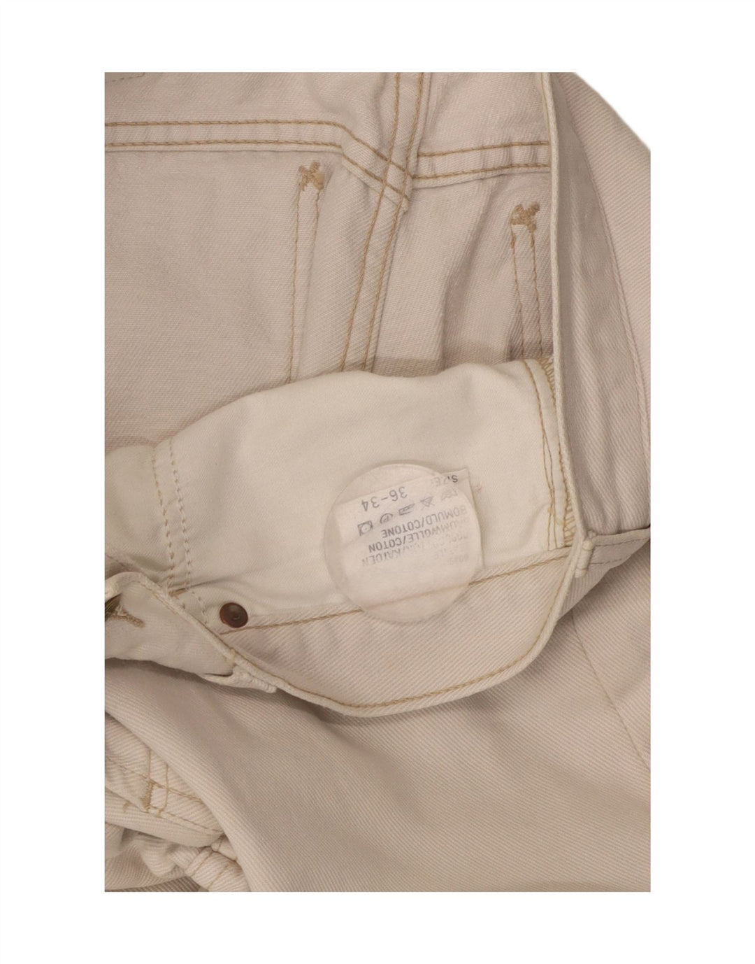 Jeans dritti da uomo LEE W36 L29 in cotone beige