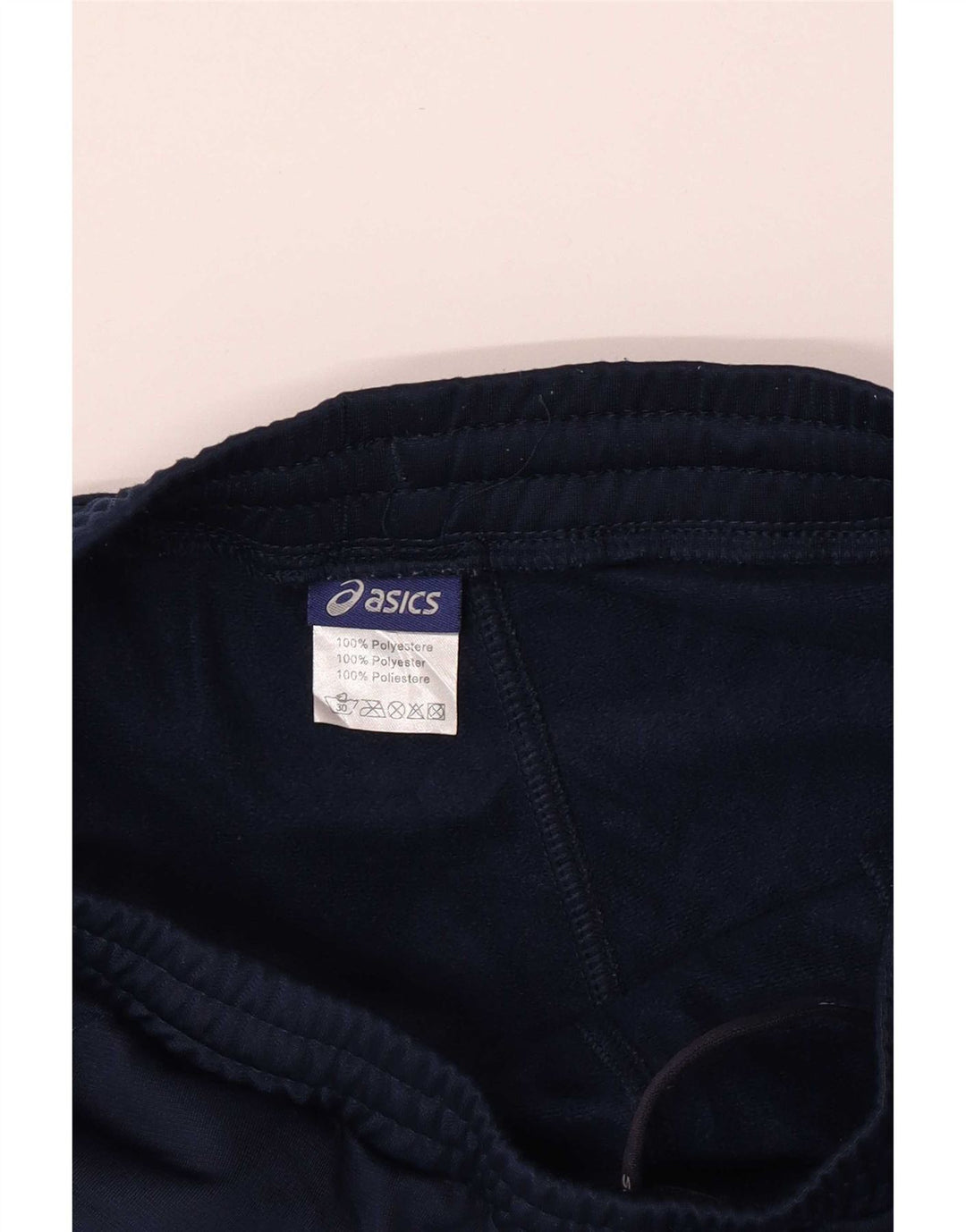 Pantaloni della tuta da ragazzo Asics 11-12 anni in poliestere blu navy