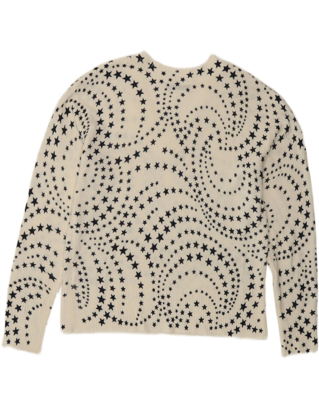 Maglione maglione con scollo a V da donna Marks & Spencer UK 14 grande bianco