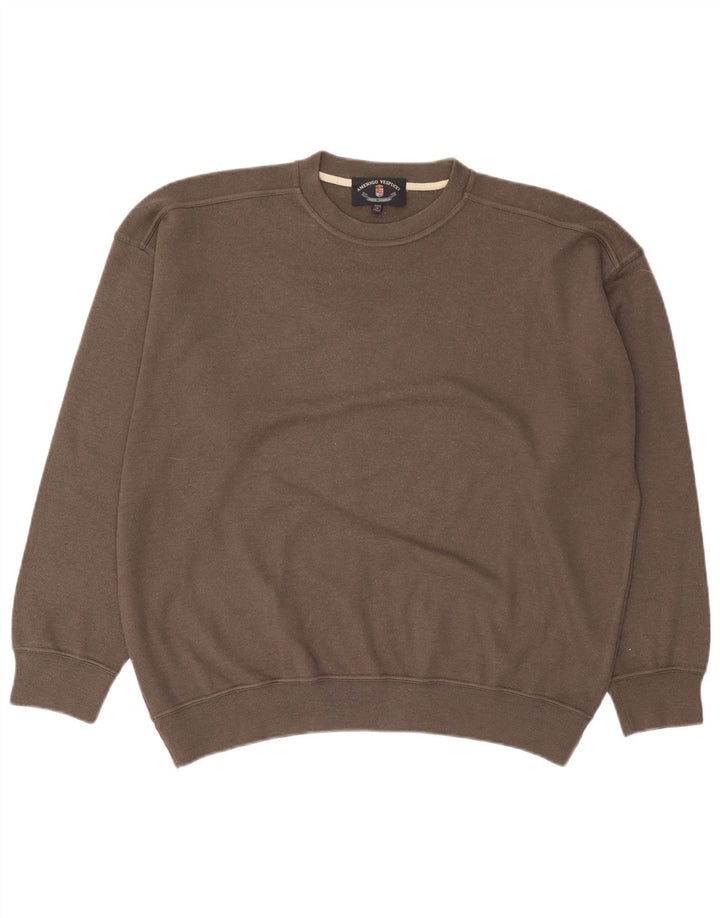 Maglione maglione girocollo da uomo Amerigo Vespucci 2XL lana marrone