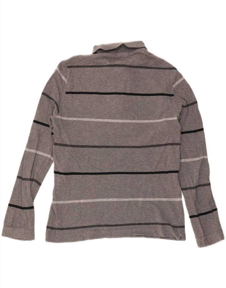 Polo Lacoste da uomo a maniche lunghe slim fit taglia 4 grigio medio a righe