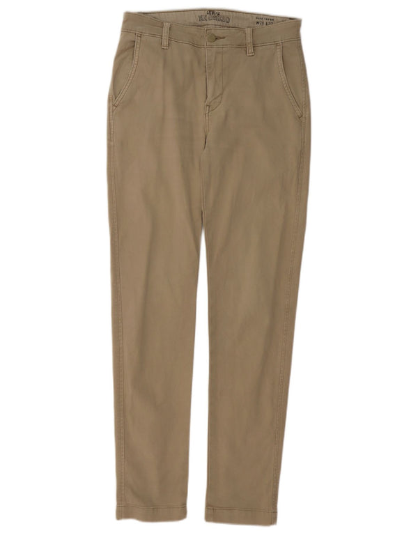Pantaloni chino slim affusolati da donna Levi's W28 L30 in cotone beige
