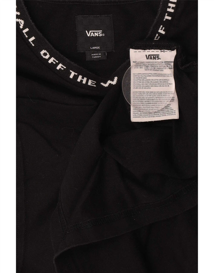 T-shirt grafica da uomo Vans Top grande in cotone nero