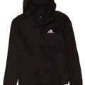 Giacca da ginnastica da uomo con cappuccio Adidas piccola in poliestere grigio
