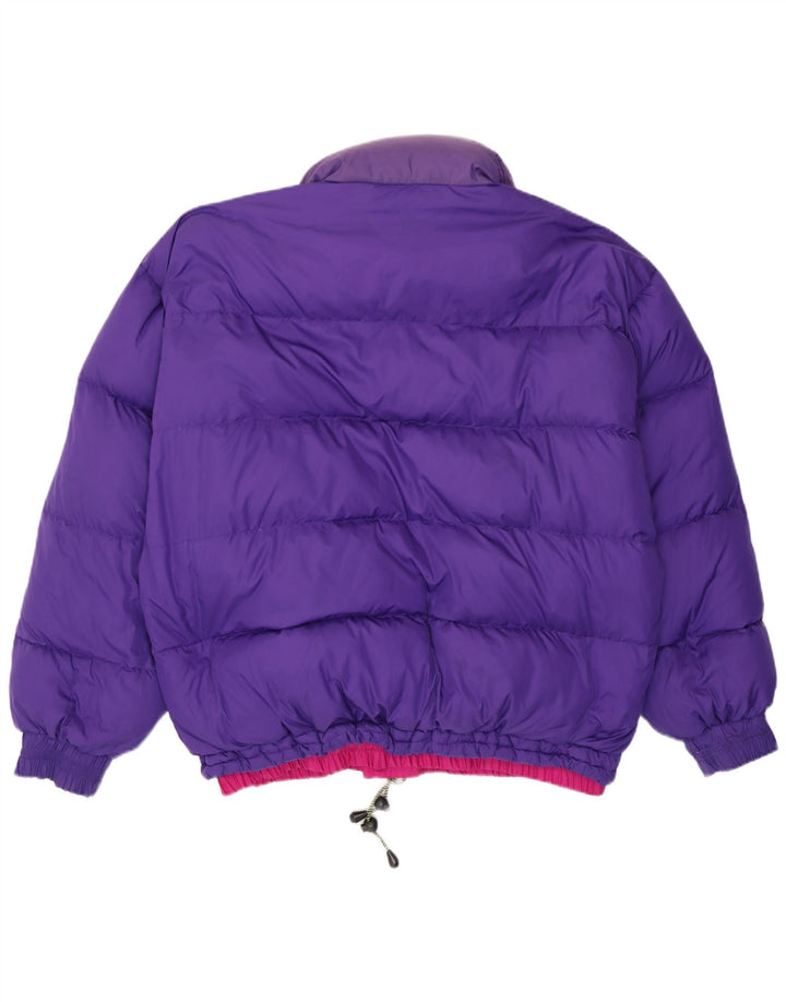 Giacca da sci reversibile con cappuccio da uomo norvegese UK 38 color block rosa medio