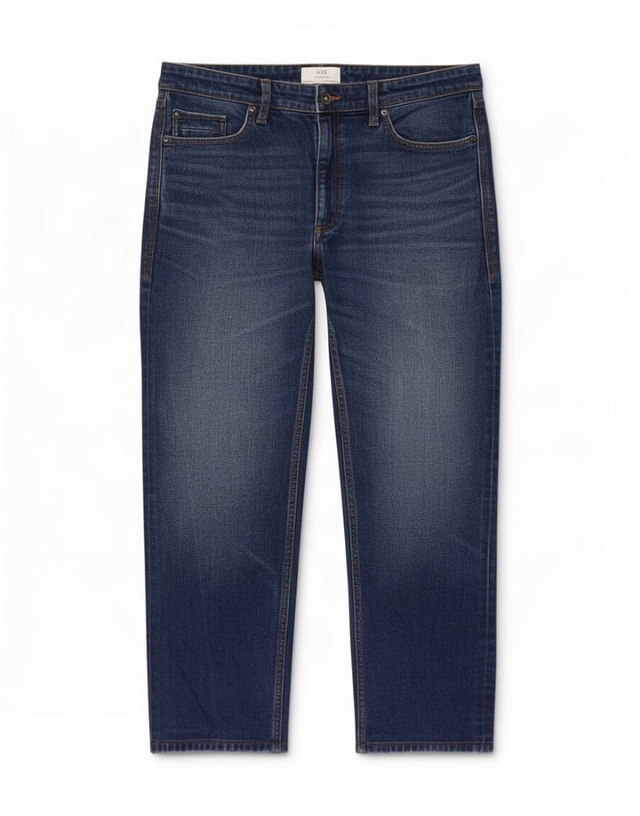Jeans dritti da uomo Marks & Spencer W36 L27 cotone blu