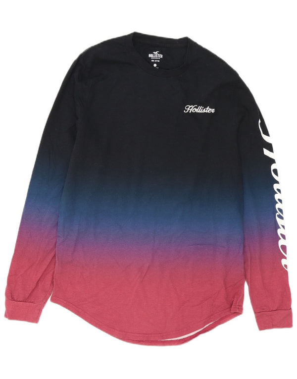 Hollister Top grafico da uomo a maniche lunghe color block medio multicolore