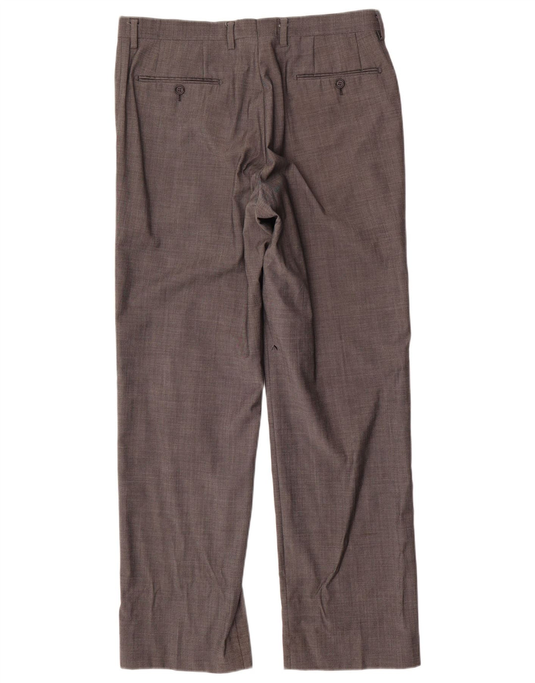 Pantaloni da abito dritti autografi da uomo Marks & Spencer W34 L31 lana grigia