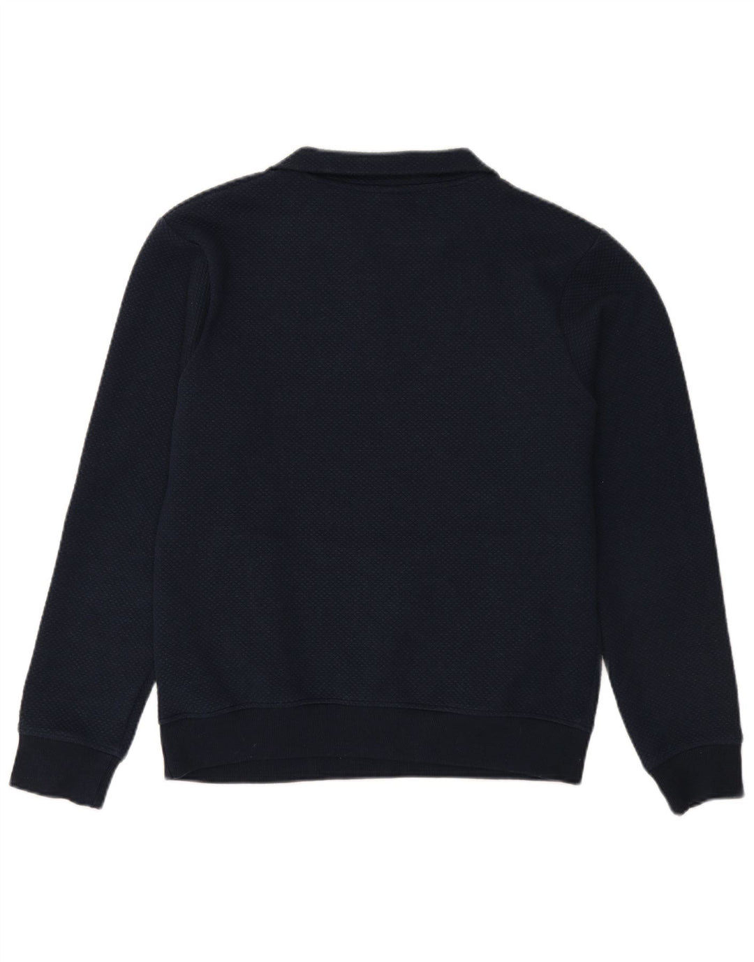 BENCH Felpa da uomo con collo a scatto, maglione medio, blu navy in poliestere