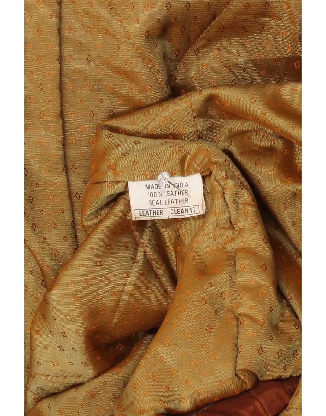 Giacca in pelle vintage da uomo UK 40 grande marrone