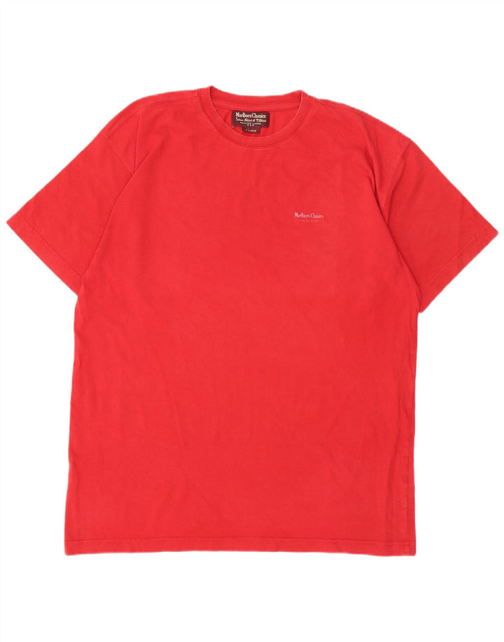 MARLBORO CLASSICS T-shirt da uomo Top XL Rosso cotone
