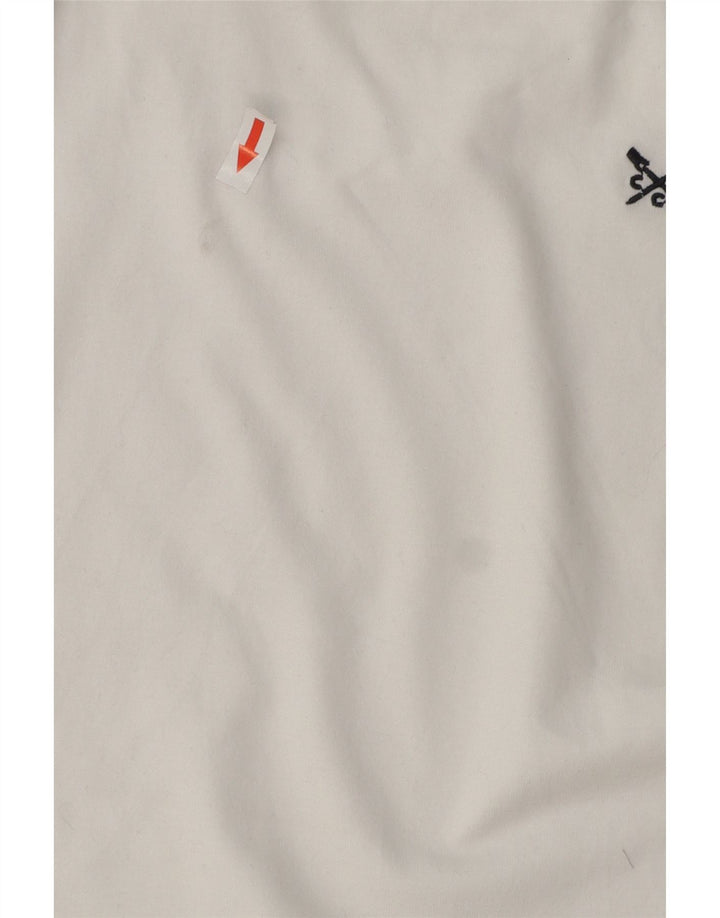 Crew Clothing T-shirt da uomo Top grande in cotone bianco