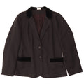 Giacca blazer a 2 bottoni da donna Rosami UK 14 grande acetato nero