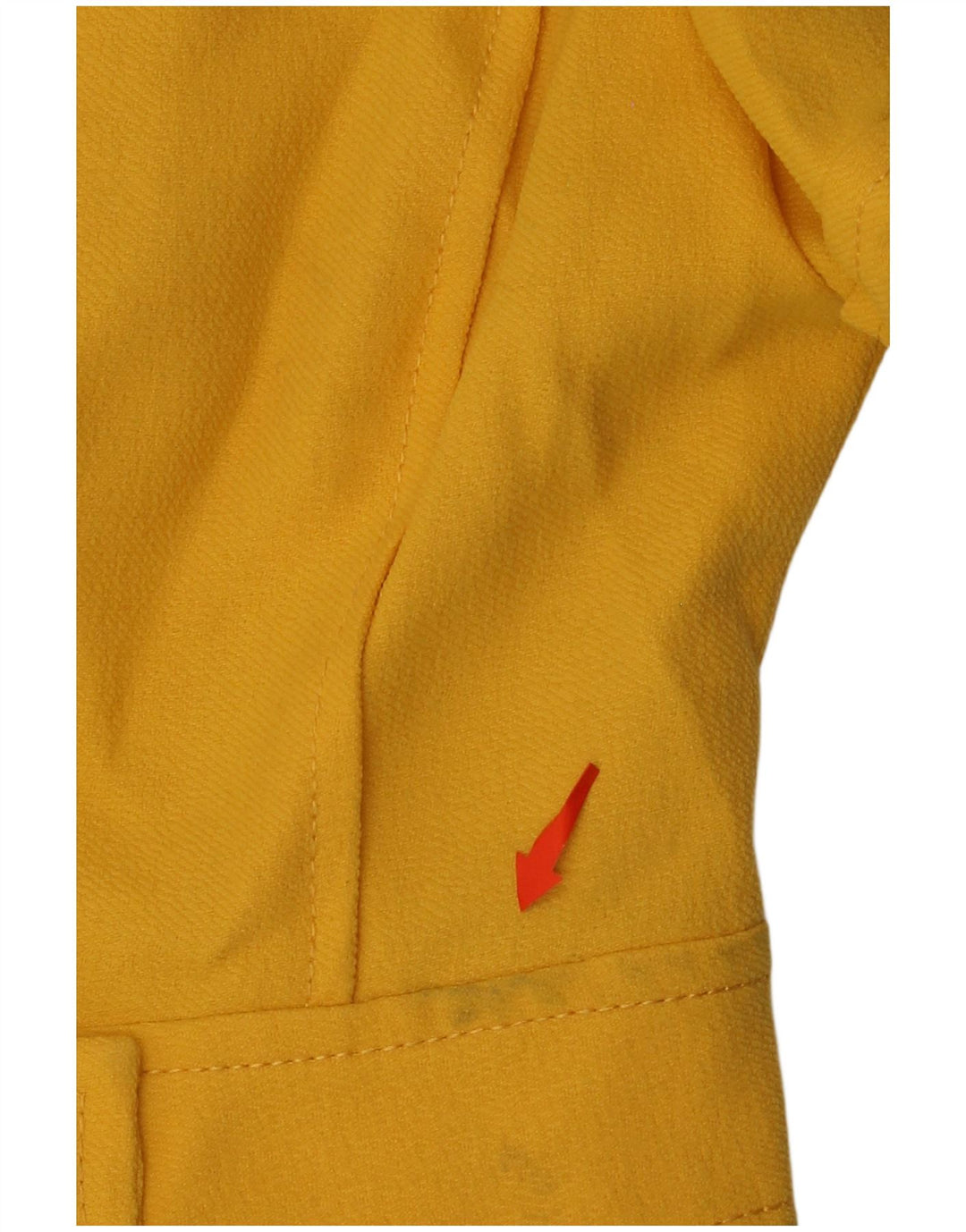 Giacca blazer da donna a maniche corte a 4 bottoni VINTAGE UK 14 giallo medio