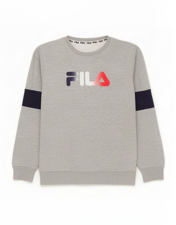 Felpa grafica da donna Fila Jumper UK 8 Small Cotone color block grigio