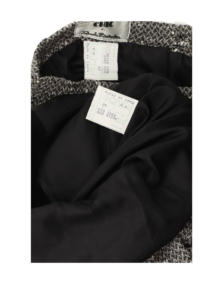 Set gonna chic da donna in 2 pezzi a 3 bottoni IT 42 medio W28 grigio screziato