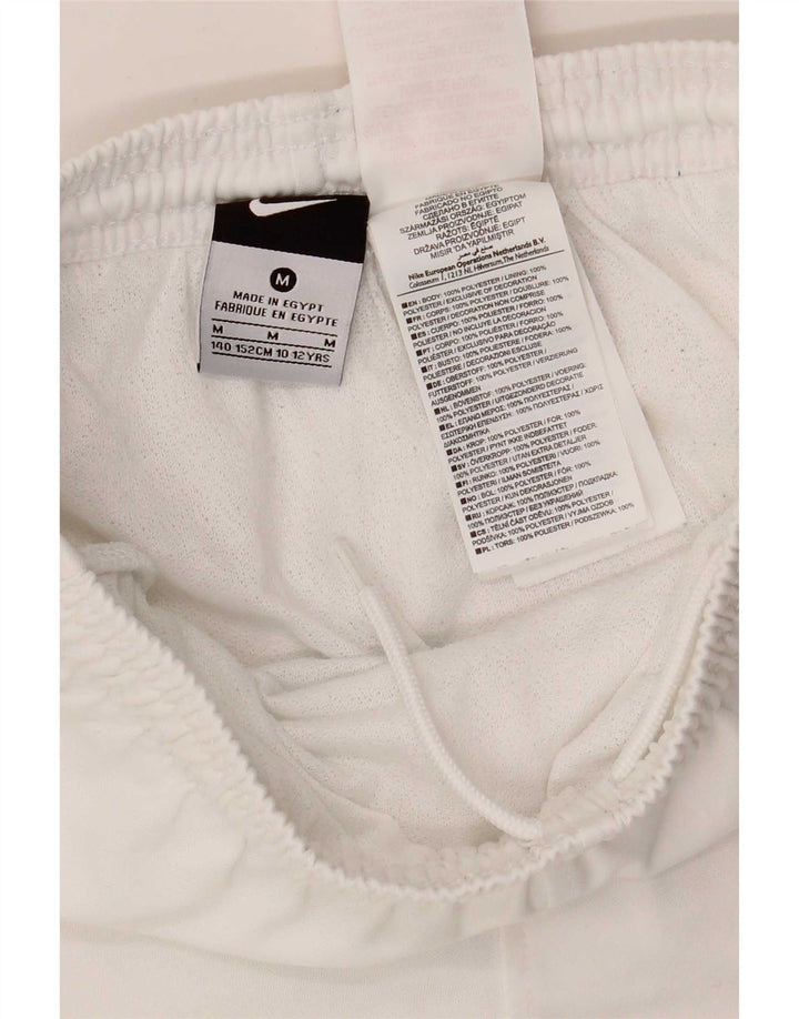 Pantaloncini sportivi Nike da ragazzo 10-11 anni poliestere bianco medio