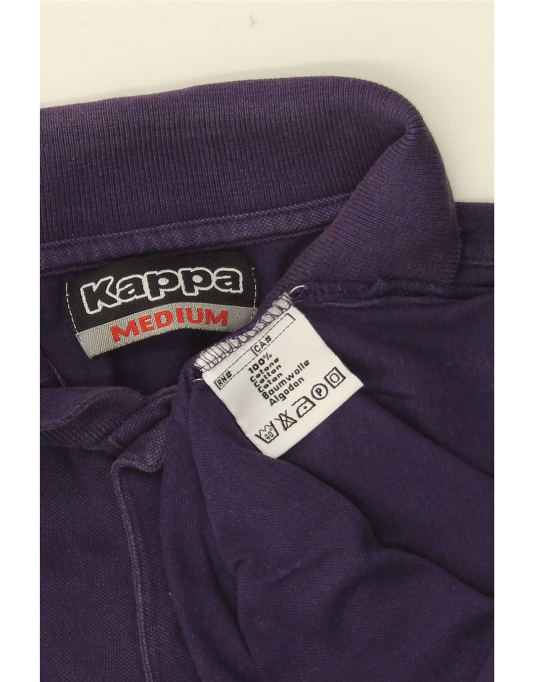 Polo Kappa Uomo Media Cotone Blu Navy