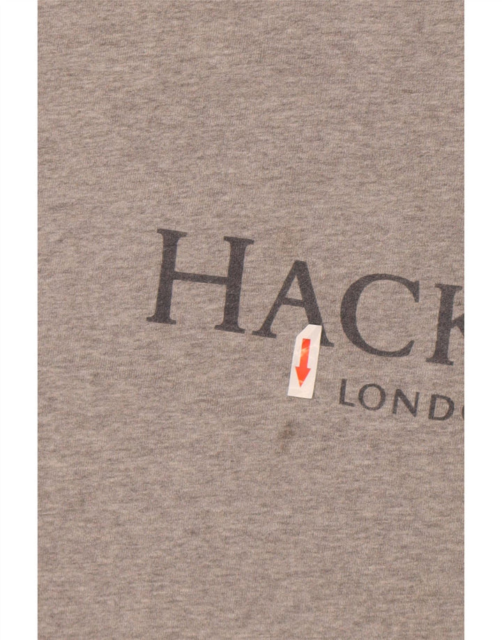 Felpa grafica da uomo Hackett Classic Fit 3XL cotone grigio