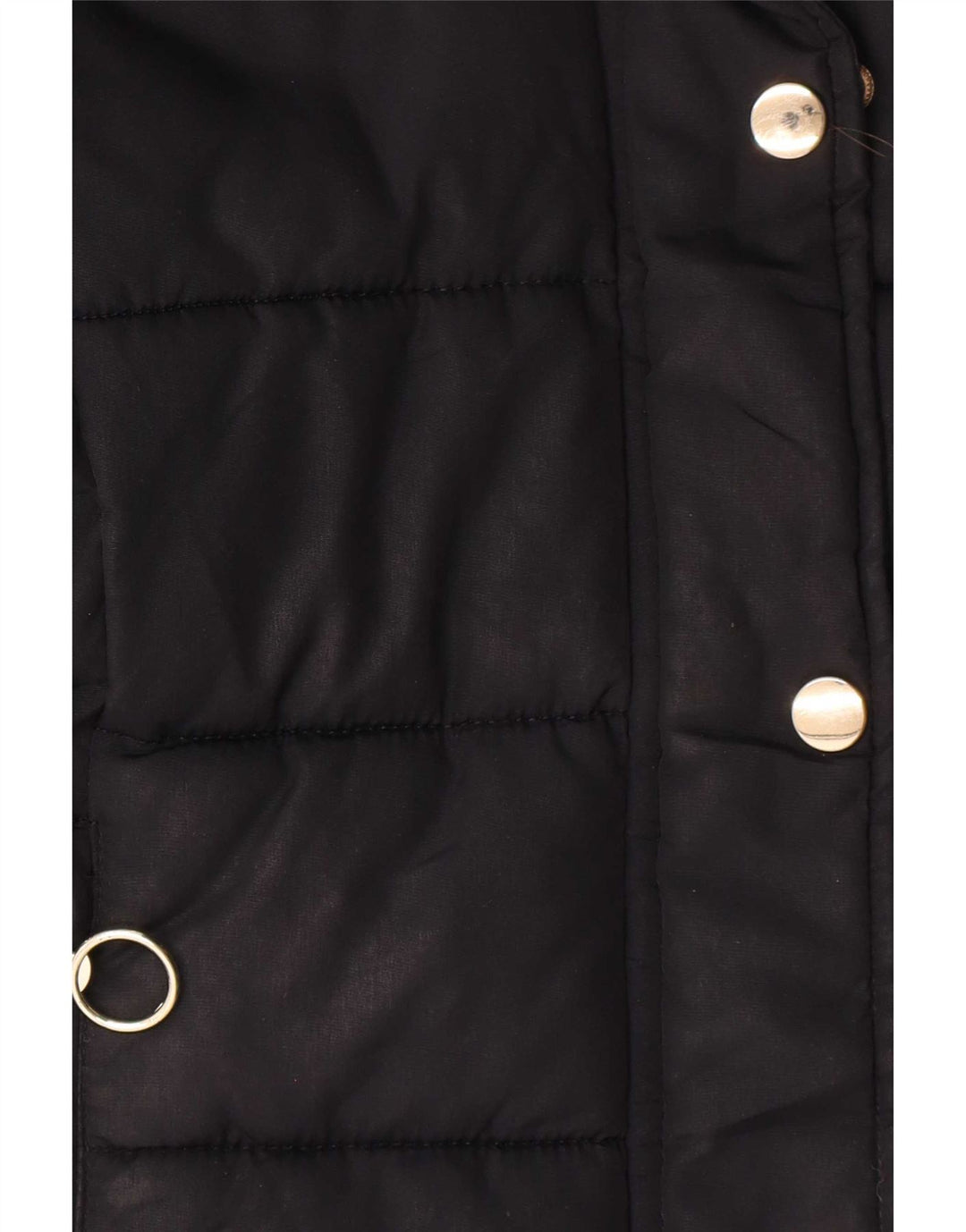 Topshop Giacca imbottita con cappuccio da donna UK 8 Small Poliestere blu navy