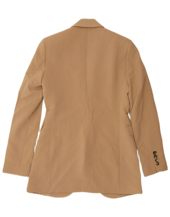 Giacca blazer a 1 bottone da donna Zara UK 6 XS poliestere beige