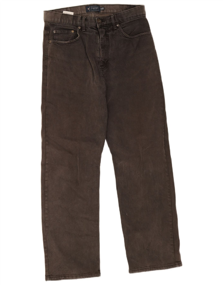 Jeans dritti da uomo Marks & Spencer blu Harbour W32 L29 cotone grigio