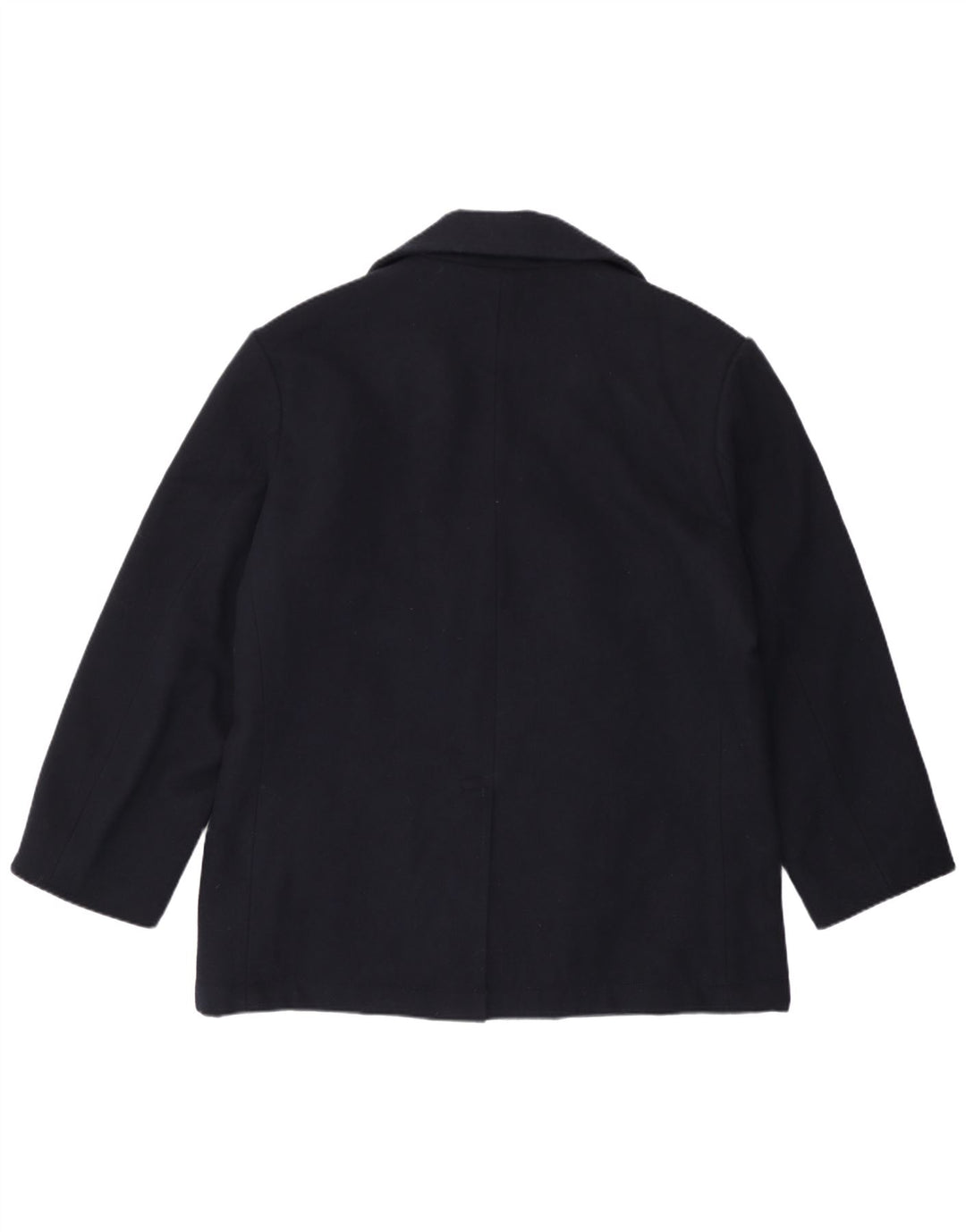 Cappotto da marinaio vintage da uomo UK 42 XL in lana blu navy