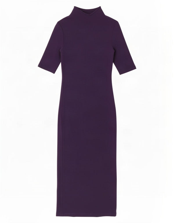 Vestito aderente a maniche corte da donna Zara UK 10 piccolo in cotone blu navy