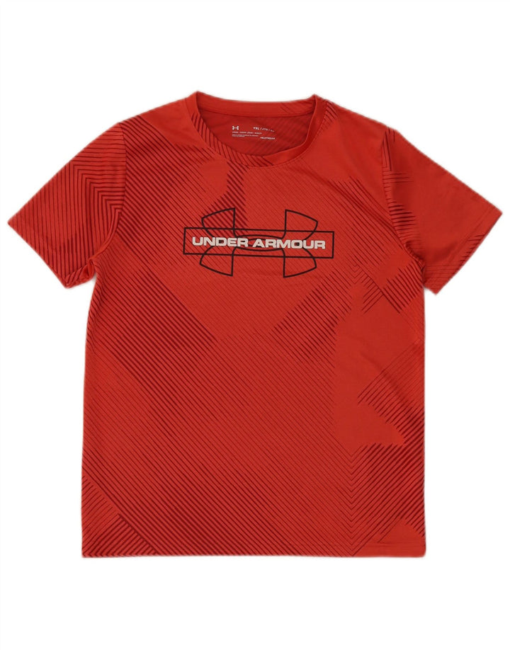 T-shirt grafica da bambino UNDER ARMOUR Heat Gear 13-14 anni a righe rosse