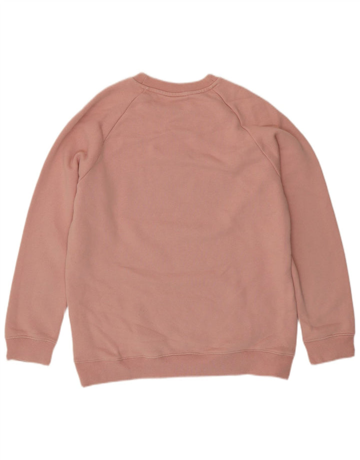 ADIDAS Womens Oversized Graphic Sweatshirt Jumper UK 8 Small  Pink Cotton