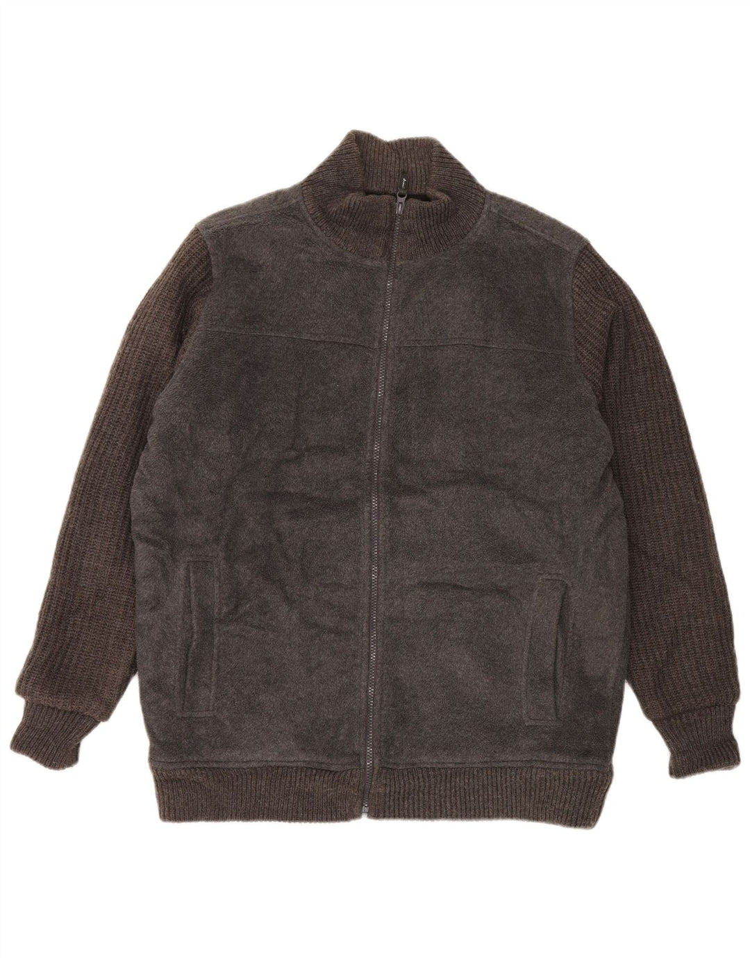 Giacca in pile da uomo con vestibilità regolare con zip James Pringle UK 38 Grigio medio