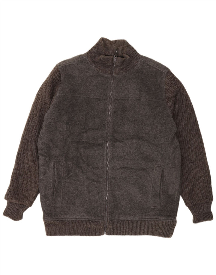 Giacca in pile da uomo con vestibilità regolare con zip James Pringle UK 38 Grigio medio