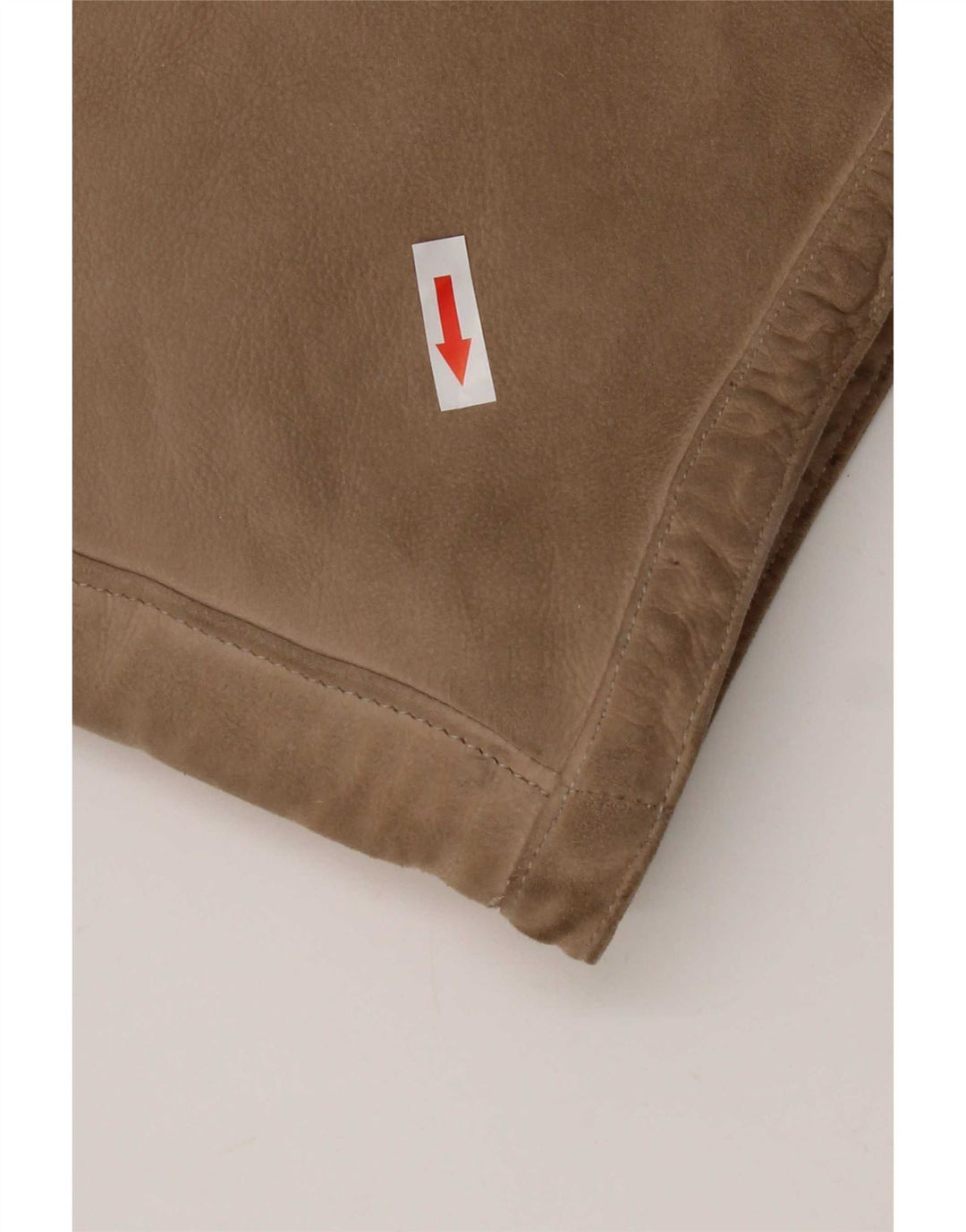 Cappotto in shearling vintage da donna con maniche a 3/4 UK 14 Beige medio