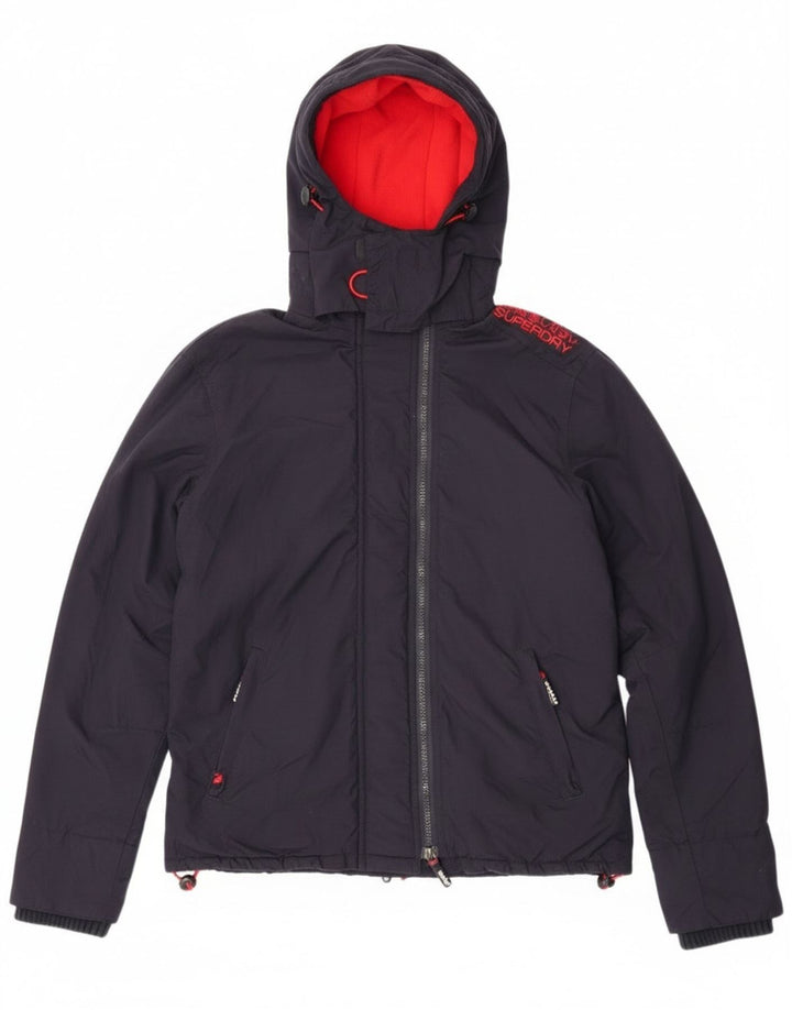 Giacca a vento grafica da donna Superdry UK 16 grande blu navy