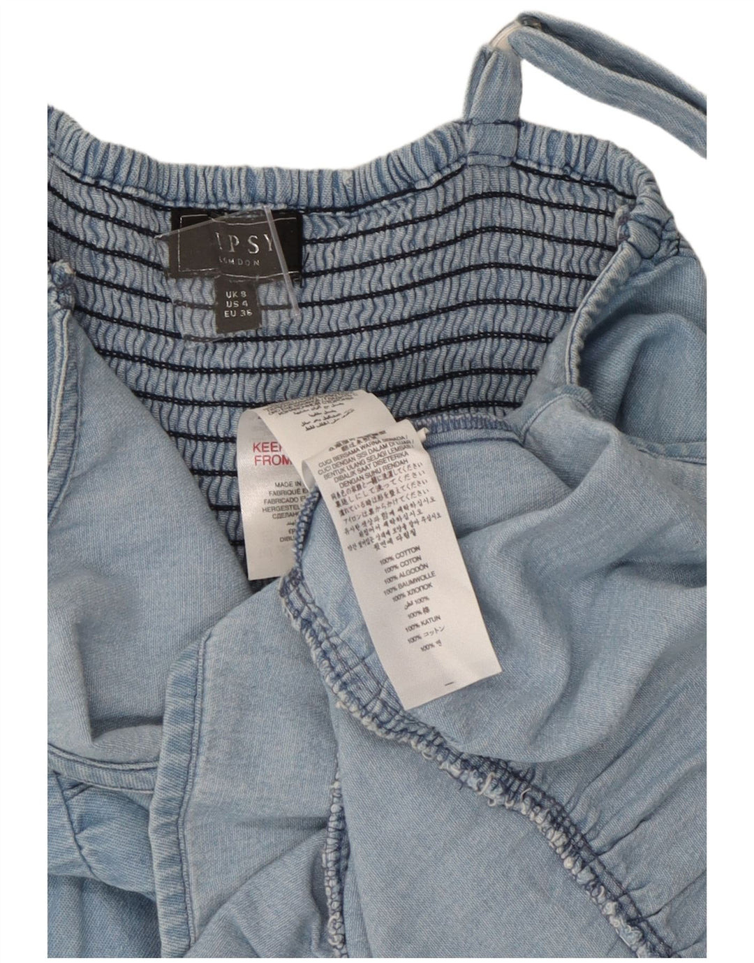 Prendisole da donna Lipsy UK 8 piccolo cotone blu